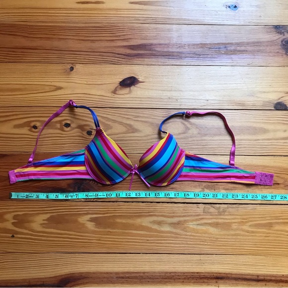 Rue21 Rainbow Striped Bra, EUC, 34B - Picture 3 of 9